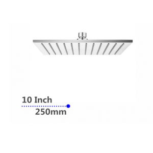Aqua Chrome Square Solid Brass Shower Head 250